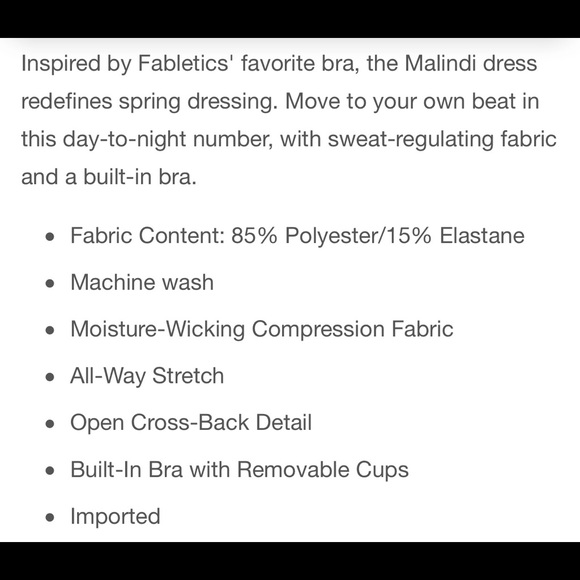 Fabletics malindi black criss cross back dress - Picture 6 of 7